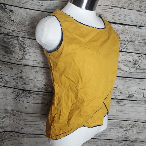 Mother Earth Mustard Sleeveless Top Size XS.Pit to pit approx: 16 inches Righ - Picture 2 of 6